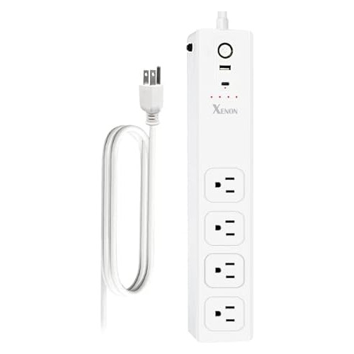 Regleta De Energía Surge Protector Usb C De 65w 4 Toma...