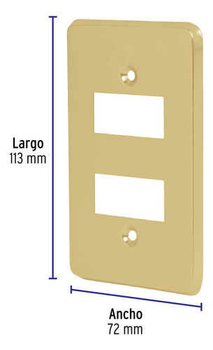 Placa 2 Módulos Aluminio Línea 46436