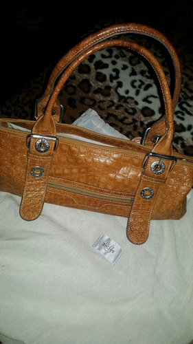 Cartera De Cuero Crocco Prune Mujer