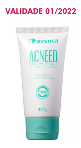 Kit C/8 Avenca Sabonete Antiacne Acneed 60g + Brinde