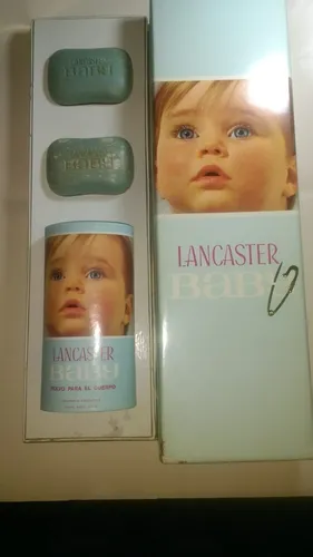 Antiguo Estuche Lancaster Baby  Color Celeste   Vintage (Usado)