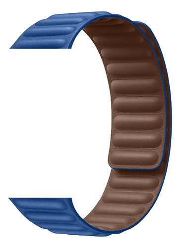 Pulseira Magnética De Couro Compatível Com Watch Series 9 Se Cor Azul Royal