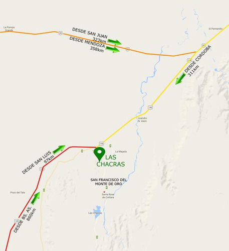 San Francisco Del Monte De Oro, Chacra Sobre Ruta 40 Has , Escritura Inmediata