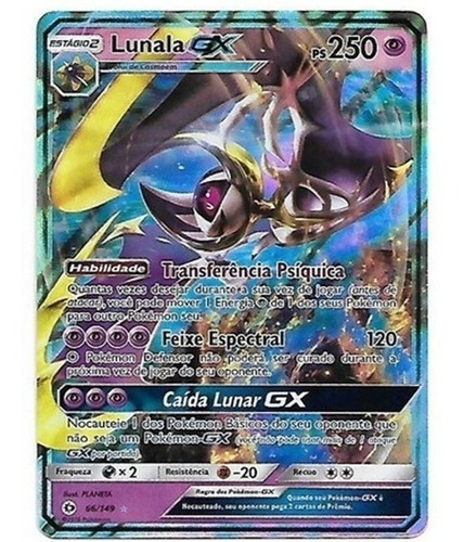 Carta Pokémon Lunala Gx 66/149