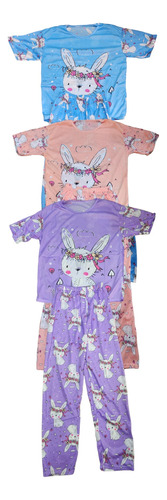 Pack 3 Pijamas Mujer Largo Coneja