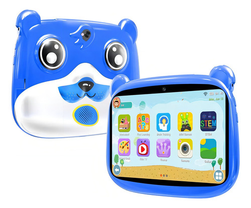 Tablet para crianças de 7 polegadas 6G+128G+tablet Android 11 cor azul