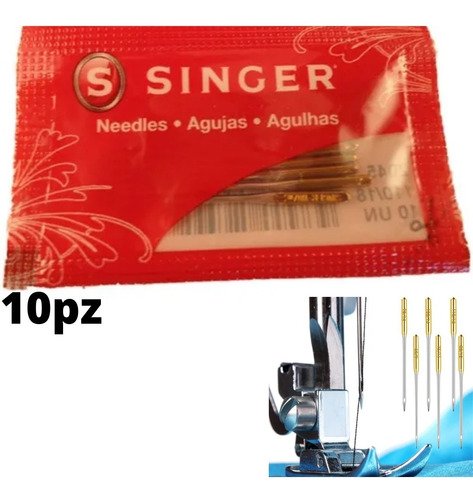 Agujas Para Máquina De Coser Doméstica 10pcs Singer Univesal