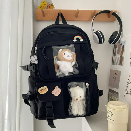 De Mochila Escolar Casual Kawaii De Moda Niñas Arcoíris