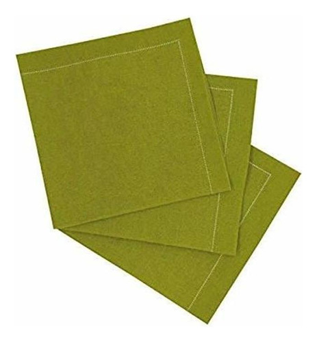 Servilleta De Mesa De Lujo De Algodón Verde Oliva (caja