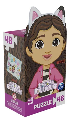 Quebra-Cabeça Gabby's Dollhouse 48 peças multicor Grow