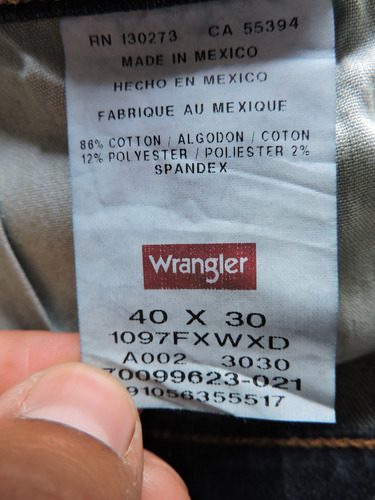 Jeans Wrangler Talla 40 X 30 Hombre Original Azul Nuevo