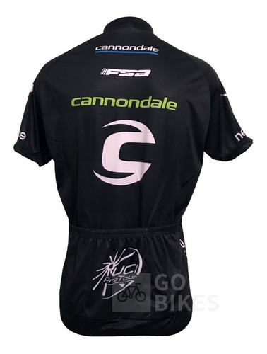 Camisa De Ciclismo Team Cannondale Black - Promoção / 12x Sem Juros