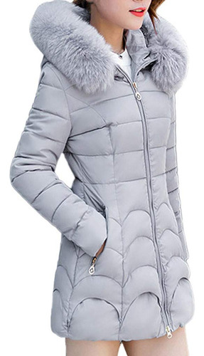 Chaqueta Invierno Capucha Gruesa Talla Piel Parka