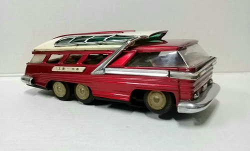 Antiguo Juguete De Chapa Colectivo Chino Futurista