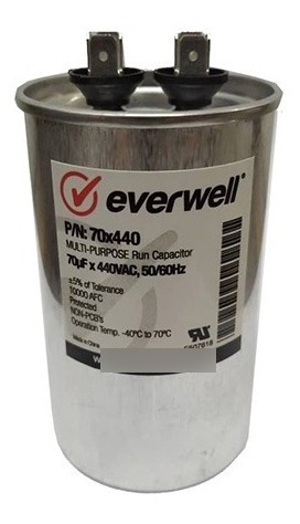 Capacitor Marcha 70 Mfd (370/440 V) Everwell
