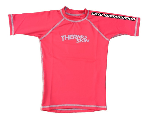 Remera Lycra Thermoskin Niño Manga Corta Negra Secado Rapido Protección Uv