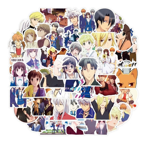 Fruits Basket 50 Calcomanias Stickers De Pvc Vs Agua Furuba