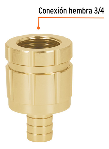 Conector 5/8´´ Hembra Robusto De Aluminio Truper
