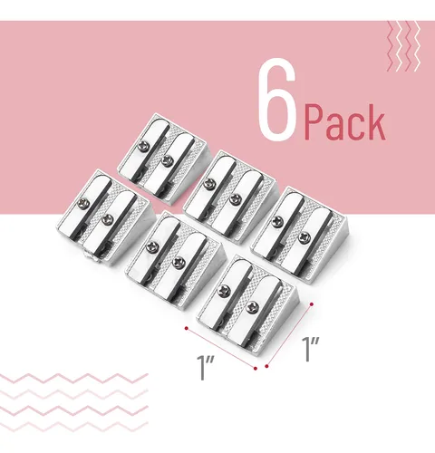 Sacapuntas Mr. Pen Portátil De Metal Con 2 Orificios (x6)