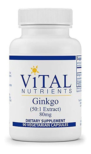 Nutrientes Vitales  extracto De Ginkgo (50: 1) 80 mg