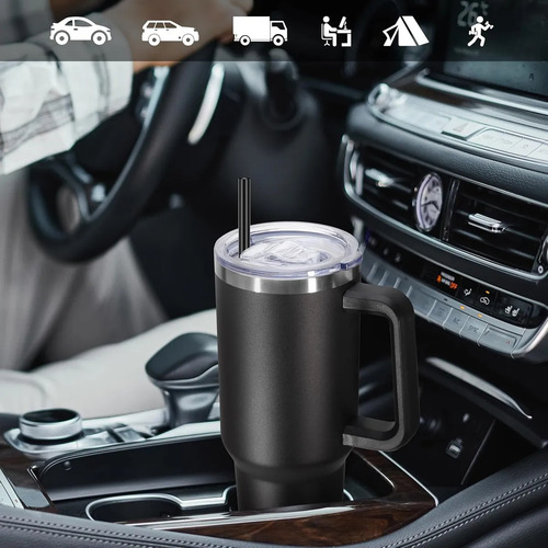 Copo Super Térmico Com 1200ml Inox Premium Com Canudo E Alça