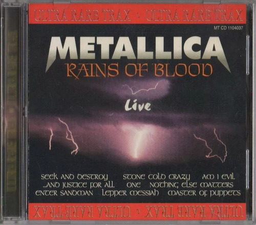 Metallica Rains Of Bloods Ultra Rare Trax 1997 Cd 