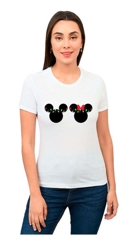 Playera Minnie Mickey Luces Navidad Diseño 25 Beloma