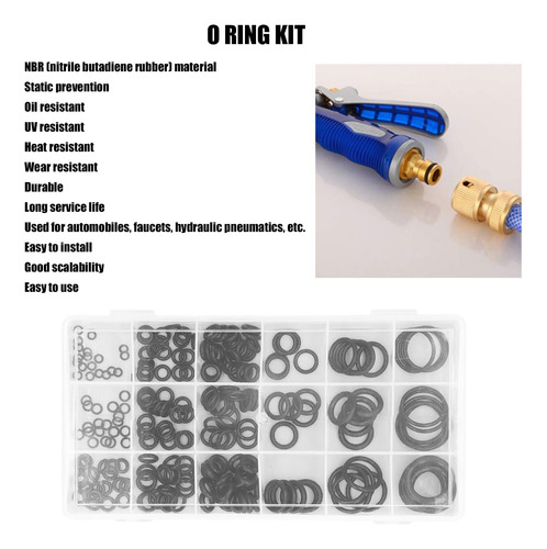 Kit De 225 Piezas O Rings Surtido Juntas Tóricas Nitrilo