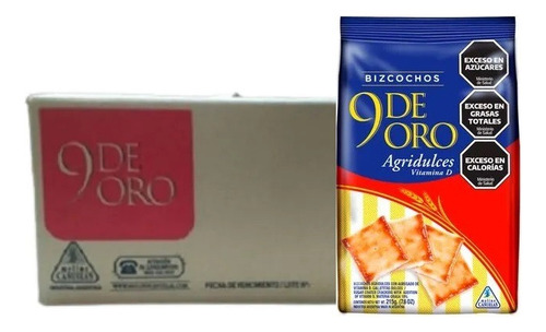 Pack Bizcocho Agridulces 9 De Oro 200g X 20 Unidades