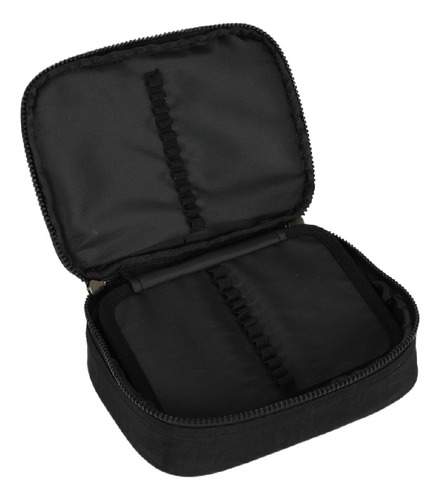 Estojo Escolar Juvenil Box Capacidade 100 Lápis 36 Elásticos Cor Preto Liso
