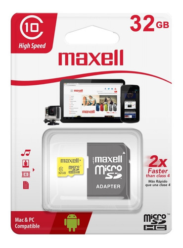 Tarjeta Memoria Micro Sd Hc 32gb Maxell / Tecnocenter