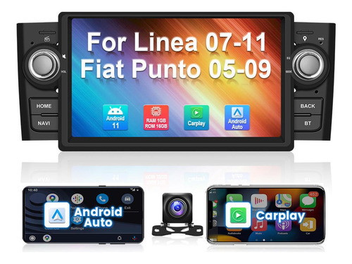 Autoestéreo Android 11.0 7 In P/fiat Punto 05-09/linea 07-11