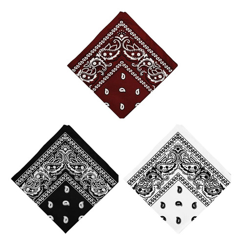 3pcs Paisley Bandanas Multifunción Ciclismo Diadema Bufanda