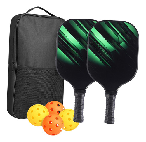 Juego De Paletas De Pickleball Con Bolas Y Bolsa, Juego De