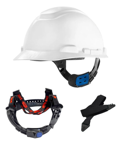 Casco de seguridad H700 de 3 m, fácil ajuste, Yugular Epi Ca, color blanco