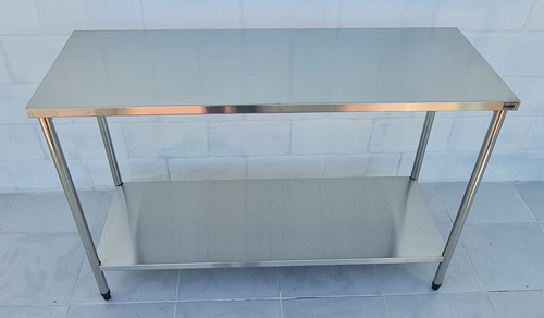 Bancada Mesa Inox Industrial Prateleira Paneleiro 200x70x90