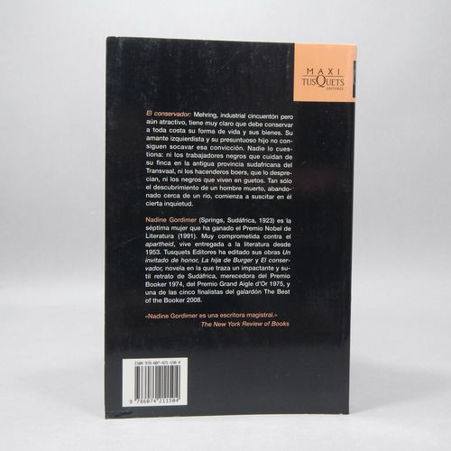 El Conserador Nadine Gordimer Tusquets Editores 2010 R3