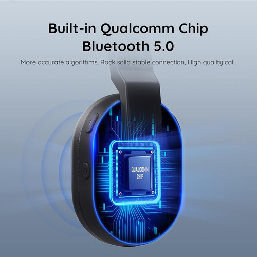 Diadema Bluetooth Y Base De Carga Ia Sound Mic Canc Ruido H5 Negro