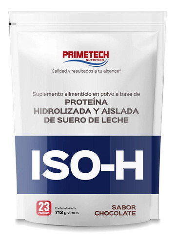 Proteína Hidrolizada Y Aislada Iso-h Sabor Chocolate 23 Serv