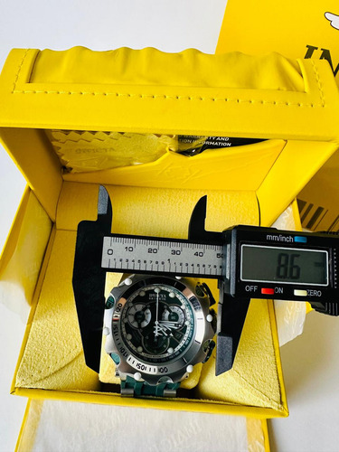 Reloj Invicta Venom Plateado/verde Fullset Para Hombre