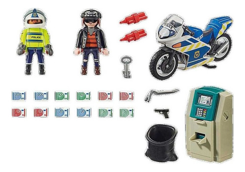 Playmobil 70572 City Action Moto Policia Persecucion Ladron