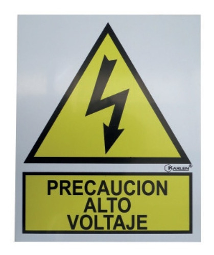 Señalamiento De Seguridad Precaucion Alto Voltaje