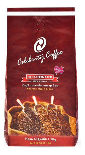 Café Especial Celebrity Coffee Decaffeinated Em Grão - 1kg