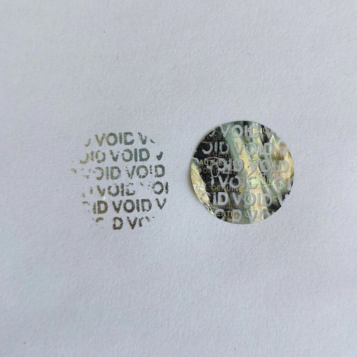 Imagen 3 de 3 de 100 Sellos Holográficos Original Void Numerados 20x20mm