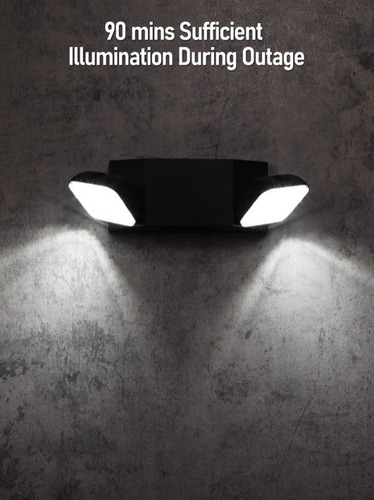 Torchstar - Pack De 4 Luces De Emergencia Led Con Batería De Respaldo, Dos Cabezas Ajustables, Certificadas Por Ul & Fcc, Ac 120/277v