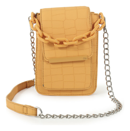 Bolsa Crossbody Cloe Evol V Chica Color Naranja