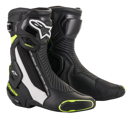 Bota Motociclista Alpinestars Smx Plus V2 Amarela Esportiva 