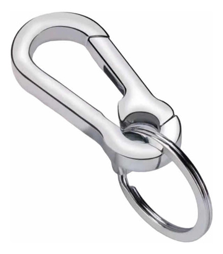 Llavero Gancho Hook Premium Con Aro Espiral Cromo P/ Llaves