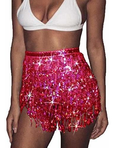 Boho Lentejuela Borla Cadera Bufanda Multijugador Danza Para