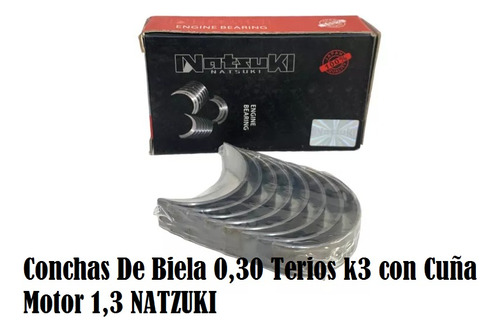 Conchas De Biela 0,30 Terios K3 Con Cuña Motor 1,3 Natzuki